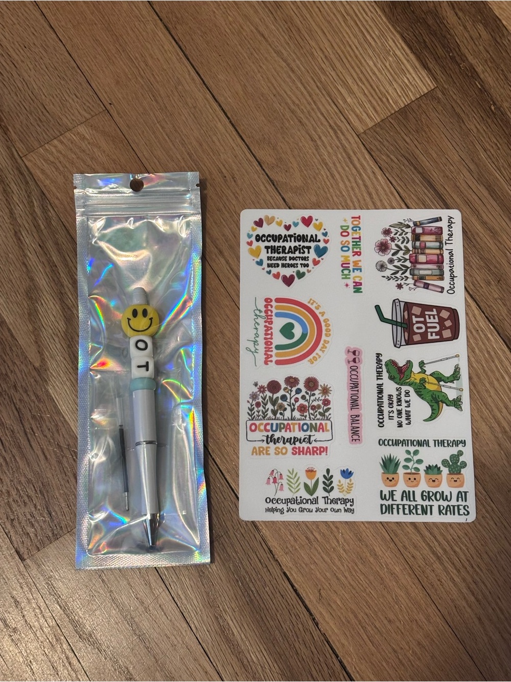 Occupational Therapist Smile Pen with Sticker Sheet